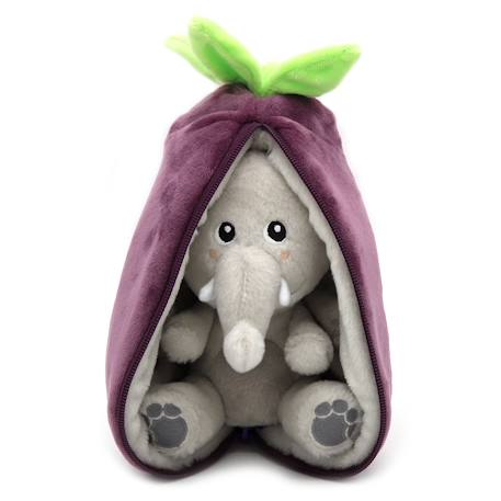 Peluche flipetz eléphant aubergine Violet 1 - vertbaudet enfant 