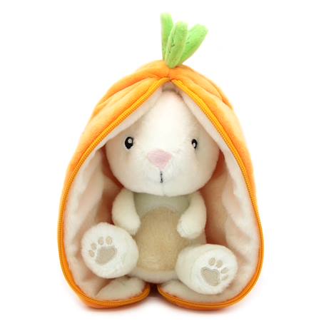 Peluche flipetz lapin carotte Orange+Rouge, vert, noir 1 - vertbaudet enfant 