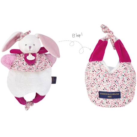 Doudou lapin marionnette Blanc 3 - vertbaudet enfant 