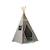 Tente tipi avec guirlande et tapis gold star  en lin Bleu+Gris 7 - vertbaudet enfant 