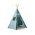 Tente tipi avec guirlande et tapis gold star  en lin Bleu+Gris 1 - vertbaudet enfant 
