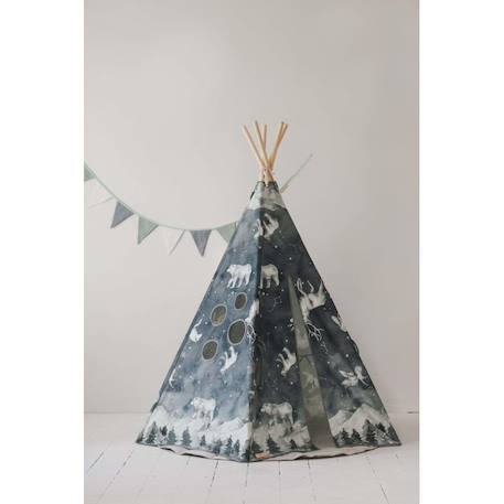 Tente tipi avec tapis night sky en coton Bleu 4 - vertbaudet enfant 