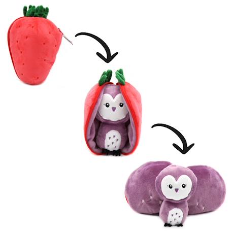 Peluche flipetz chouette fraise Rouge 2 - vertbaudet enfant 