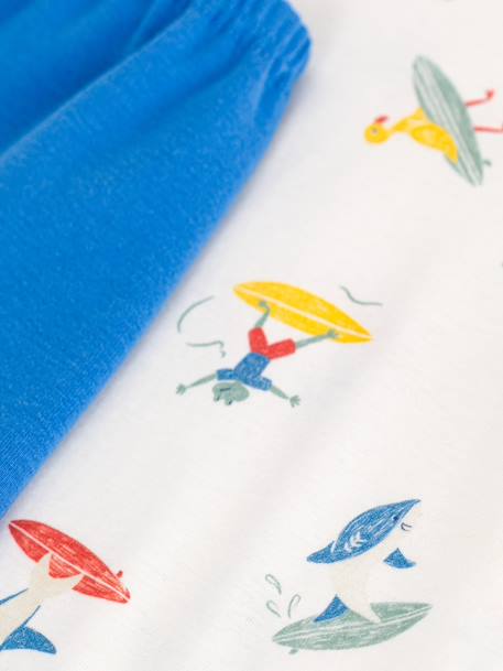 Pyjamacourt enfant motifs surfeurs blanc 3 - vertbaudet enfant 