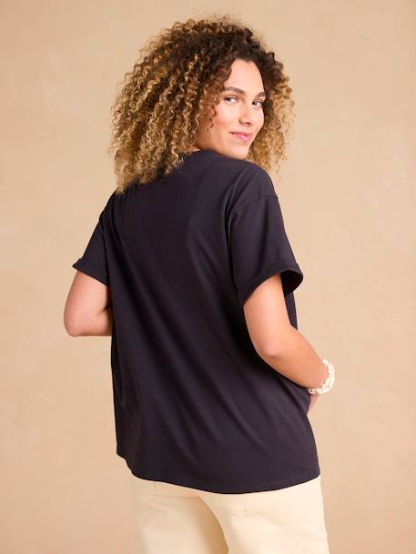 T-shirt grossesse allaitement en coton bio anthracite 2 - vertbaudet enfant 