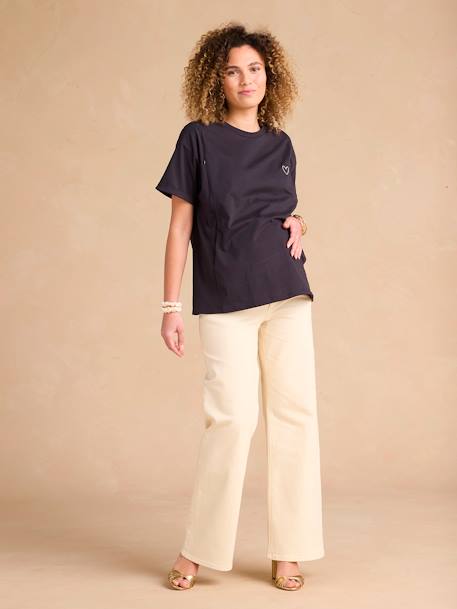 T-shirt grossesse allaitement en coton bio anthracite 7 - vertbaudet enfant 