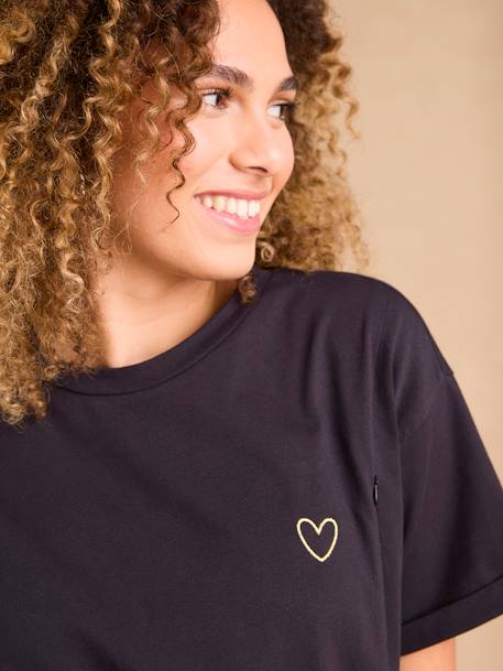 T-shirt grossesse allaitement en coton bio anthracite 6 - vertbaudet enfant 