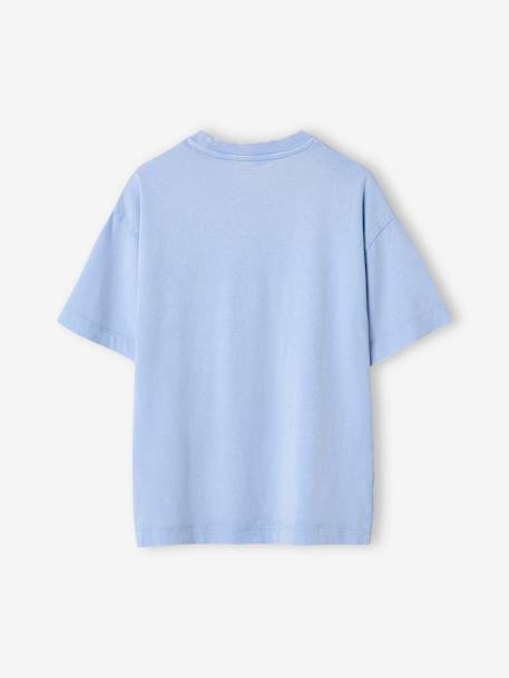 Lot de 2 t-shirts garçon unis effet délavé bleu ciel 5 - vertbaudet enfant 