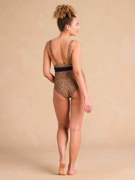 Maillot de bain de grossesse et allaitement réversible léopard beige 3 - vertbaudet enfant 
