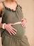 Ensemble de grossesse et allaitement 2 pièces en gaze de coton bio kaki 6 - vertbaudet enfant 