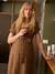 Robe longue grossesse effet cache-coeur en gaze de coton argile+beige+marine+terracotta 14 - vertbaudet enfant 