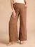 Pantalon de grossesse large en gaze de coton léopard beige 3 - vertbaudet enfant 