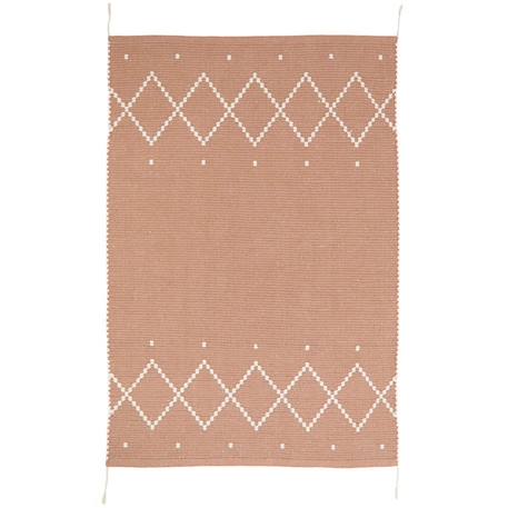 Tapis mallorca moutarde en coton Rose argile 2 - vertbaudet enfant 