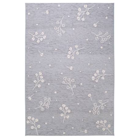 Tapis motif végétal little nature Bleu gris 2 - vertbaudet enfant 