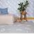 Tapis motif végétal little nature Bleu gris 1 - vertbaudet enfant 