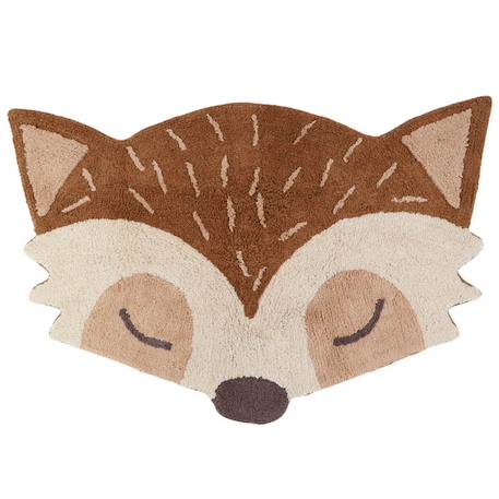 Tapis chambre bébé coton lavable petit renard marlo Multicolore 1 - vertbaudet enfant 