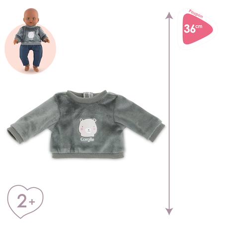 Sweat ourson pour poupon 36 cm Multicolore 3 - vertbaudet enfant 