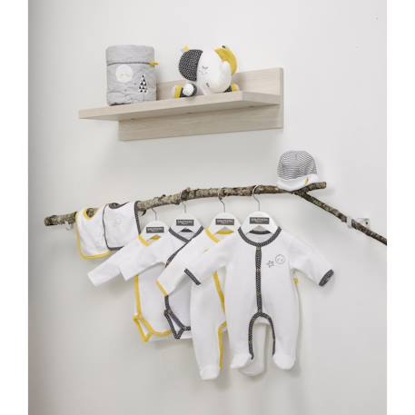 Bodies bébé à manches longues lot de 2 Beige+Blanc+Blanc cassé+Blanc et bleu+Blanc et noir+Blanc/bleu+Blanc/gris+Blanc/noir+Rose+Rose/blanc 9 - vertbaudet enfant 