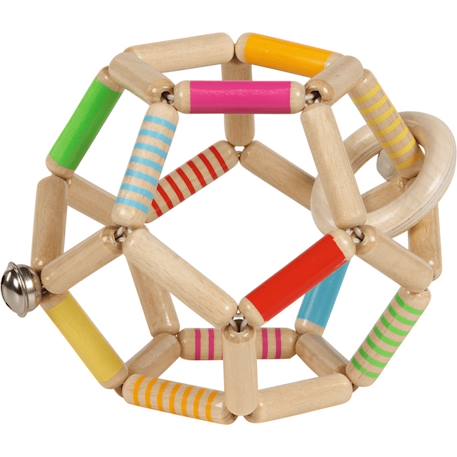 Hochet balle flexible en bois Bleu+Multicolore+Multi-coloured+Rose 5 - vertbaudet enfant 