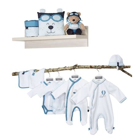 Bodies bébé à manches longues lot de 2 Beige+Blanc+Blanc cassé+Blanc et bleu+Blanc et noir+Blanc/bleu+Blanc/gris+Blanc/noir+Rose+Rose/blanc 14 - vertbaudet enfant 