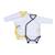 Bodies bébé à manches longues lot de 2 Beige+Blanc+Blanc cassé+Blanc et bleu+Blanc et noir+Blanc/bleu+Blanc/gris+Blanc/noir+Rose+Rose/blanc 4 - vertbaudet enfant 