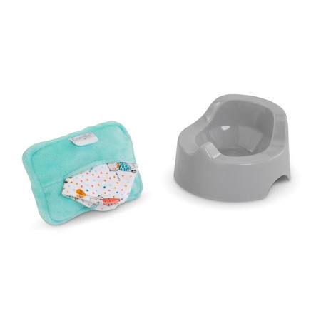 Pot et lingette pour poupon 30 et 36 cm Multicolore 1 - vertbaudet enfant 