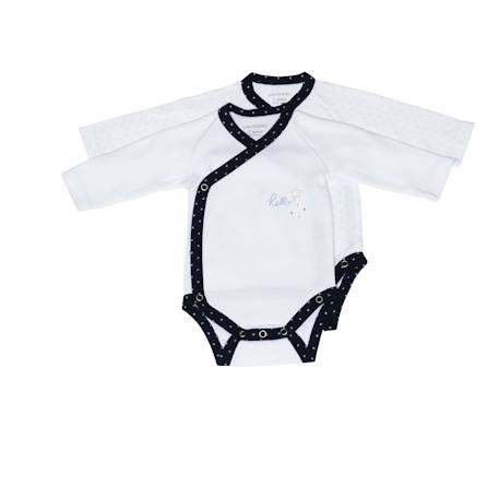 Bodies bébé à manches longues lot de 2 Beige+Blanc+Blanc cassé+Blanc et bleu+Blanc et noir+Blanc/bleu+Blanc/gris+Blanc/noir+Rose+Rose/blanc 16 - vertbaudet enfant 