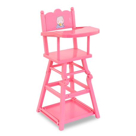 Chaise haute rose pour poupon 36 et 42 cm Multicolore 1 - vertbaudet enfant 