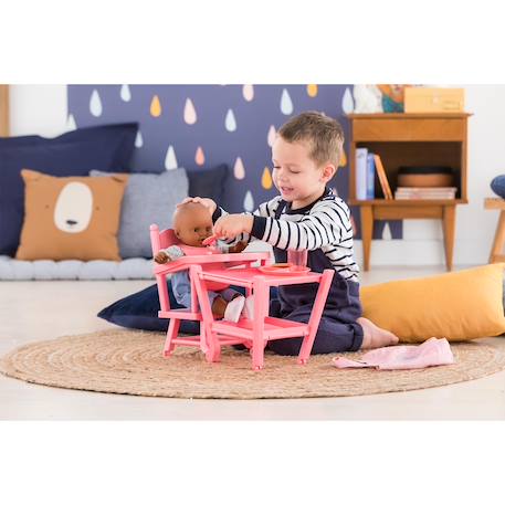 Chaise haute rose pour poupon 36 et 42 cm Multicolore 5 - vertbaudet enfant 