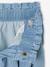 Pantacourt fille large en denim léger style 'paperbag' bleu moyen+double stone 13 - vertbaudet enfant 