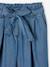 Pantacourt fille large en denim léger style 'paperbag' bleu moyen+double stone 3 - vertbaudet enfant 