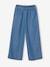 Pantacourt fille large en denim léger style 'paperbag' bleu moyen+double stone 2 - vertbaudet enfant 
