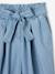 Pantacourt fille large en denim léger style 'paperbag' bleu moyen+double stone 12 - vertbaudet enfant 