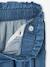 Pantacourt fille large en denim léger style 'paperbag' bleu moyen+double stone 4 - vertbaudet enfant 