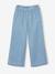 Pantacourt fille large en denim léger style 'paperbag' bleu moyen+double stone 11 - vertbaudet enfant 