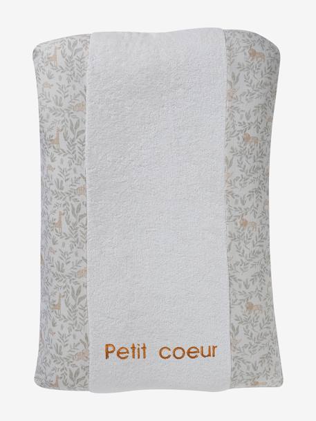 Housse matelas à langer bi-matière gaze de coton/éponge Babylone+vert céladon 1 - vertbaudet enfant 