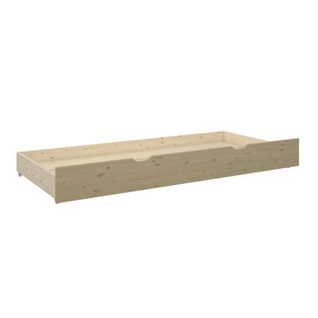 Tiroir lit gigogne pin massif naturel ambre Bois naturel 2 - vertbaudet enfant 