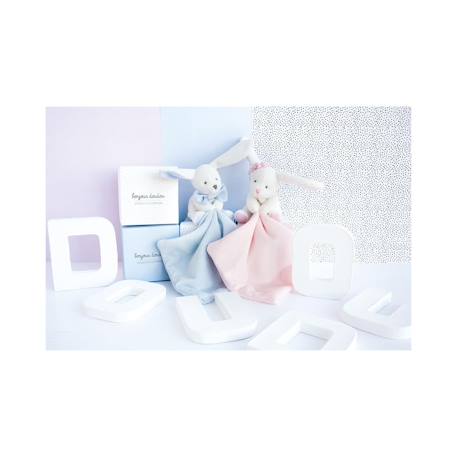 Doudou lapin mouchoir rose boite fleur Rose 4 - vertbaudet enfant 
