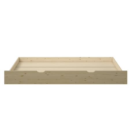Tiroir lit gigogne pin massif naturel ambre Bois naturel 1 - vertbaudet enfant 