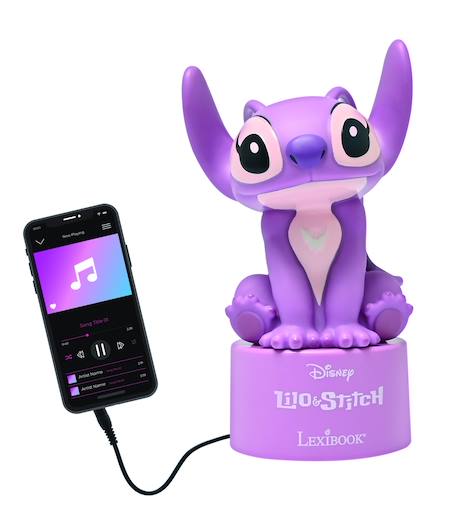 Veilleuse 3d avec variation de couleurs Stitch angel, avec Haut-Parleur, lumière douce, à Piles Rose 2 - vertbaudet enfant 