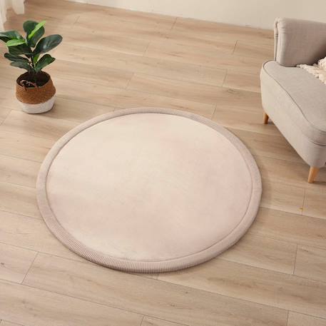 Tapis enfant à mémoire de forme cloud rond Beige+Gris 6 - vertbaudet enfant 