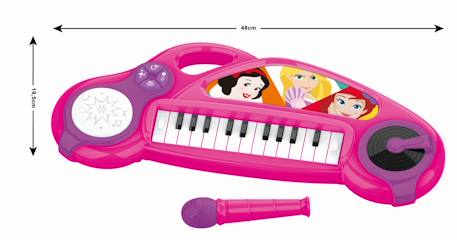 Piano électronique disney princesse avec effets lumineux et microphone Rose 3 - vertbaudet enfant 