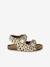 Sandales scratchées cuir motif léopard enfant beige imprimé 2 - vertbaudet enfant 