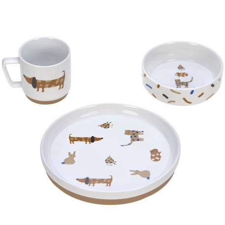 Coffret repas en porcelaine little mateys Blanc royal 1 - vertbaudet enfant 
