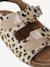Sandales scratchées cuir motif léopard enfant beige imprimé 6 - vertbaudet enfant 