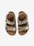 Sandales scratchées cuir motif léopard enfant beige imprimé 4 - vertbaudet enfant 