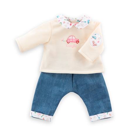 T-shirt manches longues et jean week-end à paris pour poupon 36 cm Multicolore 3 - vertbaudet enfant 