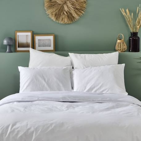 Taie d'oreiller unie percale de coton Blanc 3 - vertbaudet enfant 