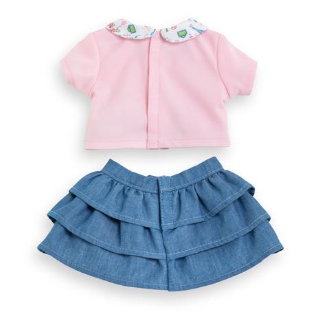 T-shirt et jupe à volants week-end à paris pour poupon 36 cm Multicolore 3 - vertbaudet enfant 
