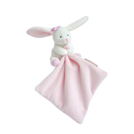 Doudou lapin mouchoir rose boite fleur Rose 2 - vertbaudet enfant 